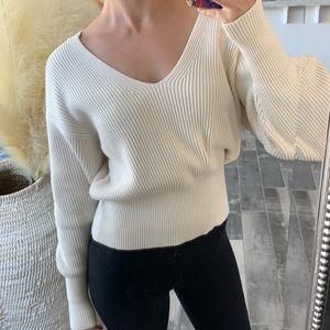 Free people cream sweater XS